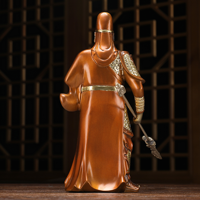 美帮汇铜关公摆件关羽关二爷武像办公室店铺开业供奉神像高清大图