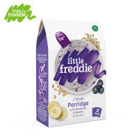 小皮（Little Freddie）欧洲进口 蓝莓香蕉谷物米粉 160g/盒装 婴儿米糊 钙铁锌辅食 适合6个月以上