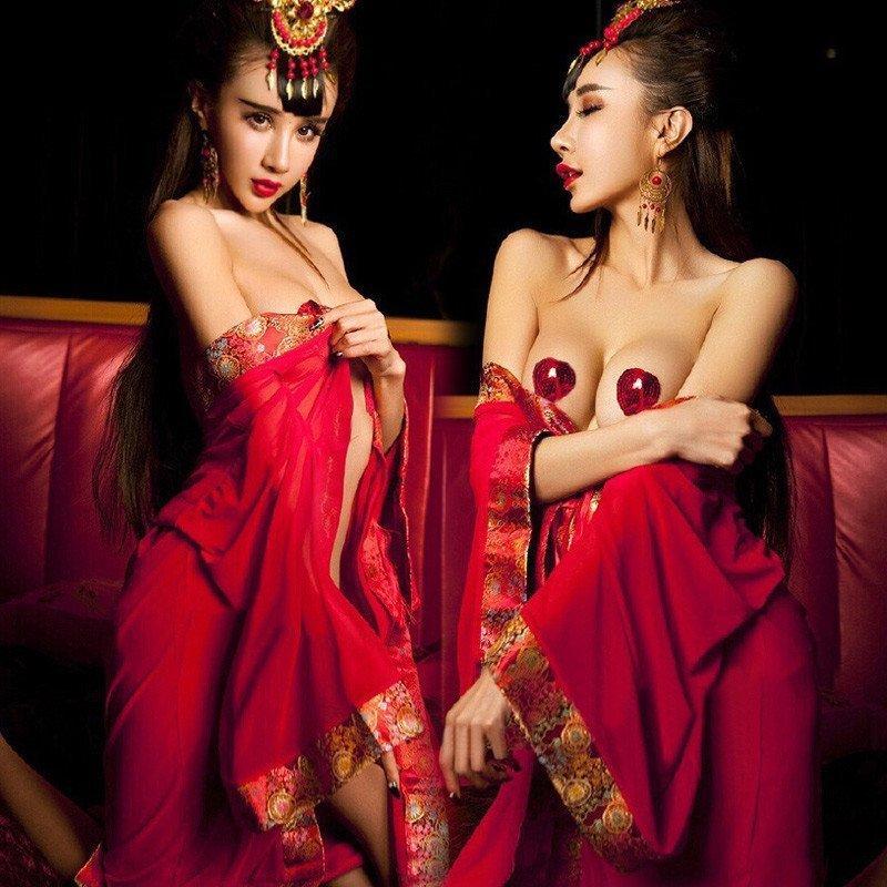 性感女式真人制服露乳和服 新娘贵妃诱惑套装 情趣睡衣变装秀 制服诱惑