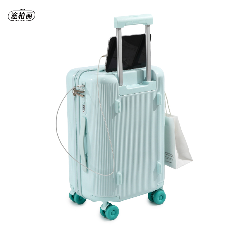 途柏丽TOBERLIR 拉杆箱 T0269 -20 轻音万向轮大容量旅行箱行李箱 蓝色 20寸高清大图