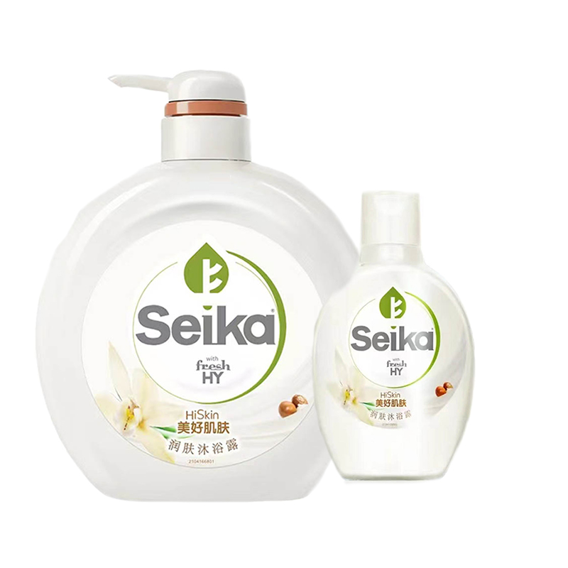 菁华seika润肤沐浴露500ml+50ml 层层渗透唤醒肌肤 泡沫绵密清洁美肤 乳木果清香