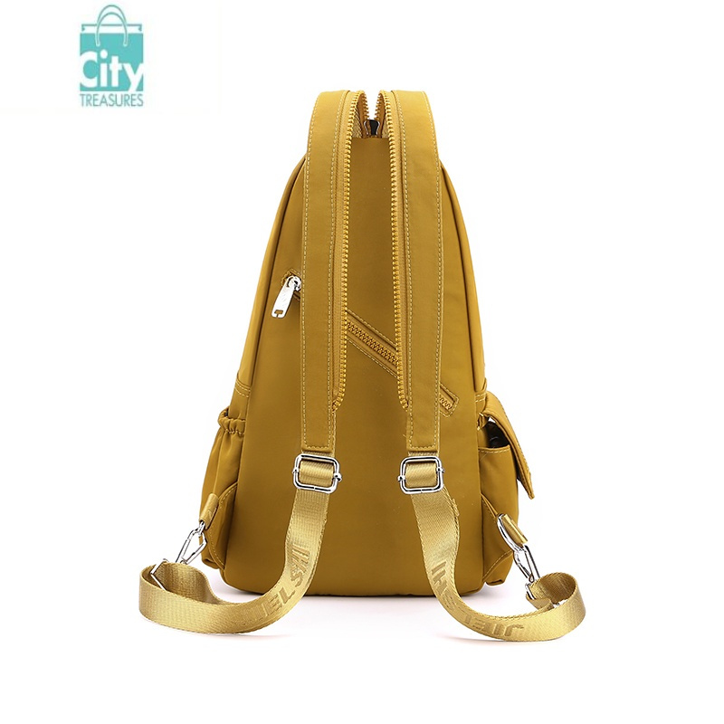 bangdou小巧双肩包女2022新款时尚牛津布女式背包三用轻便旅行胸包多