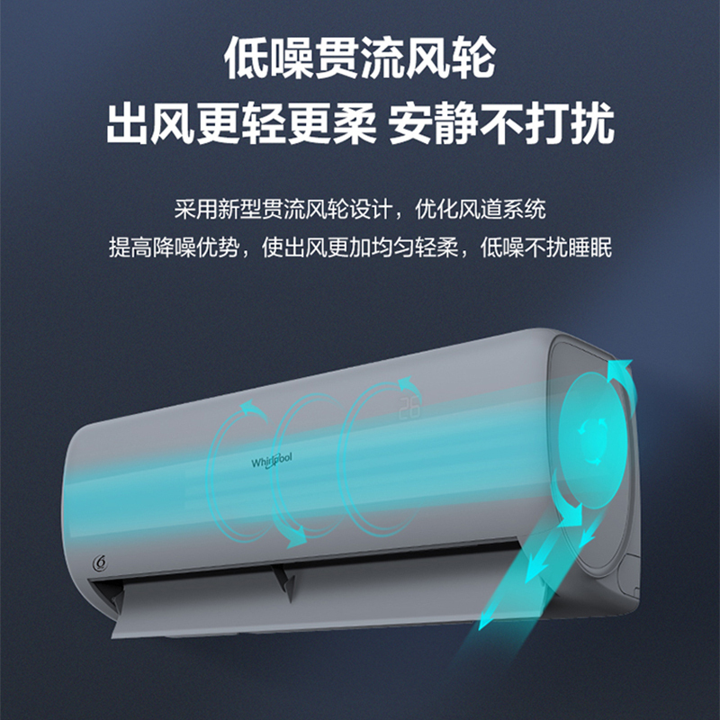 惠而浦(Whirlpool) 大1匹 变频 舒享家 新能效 自清洁 冷暖 挂机空调 ISH-26DG3NW高清大图