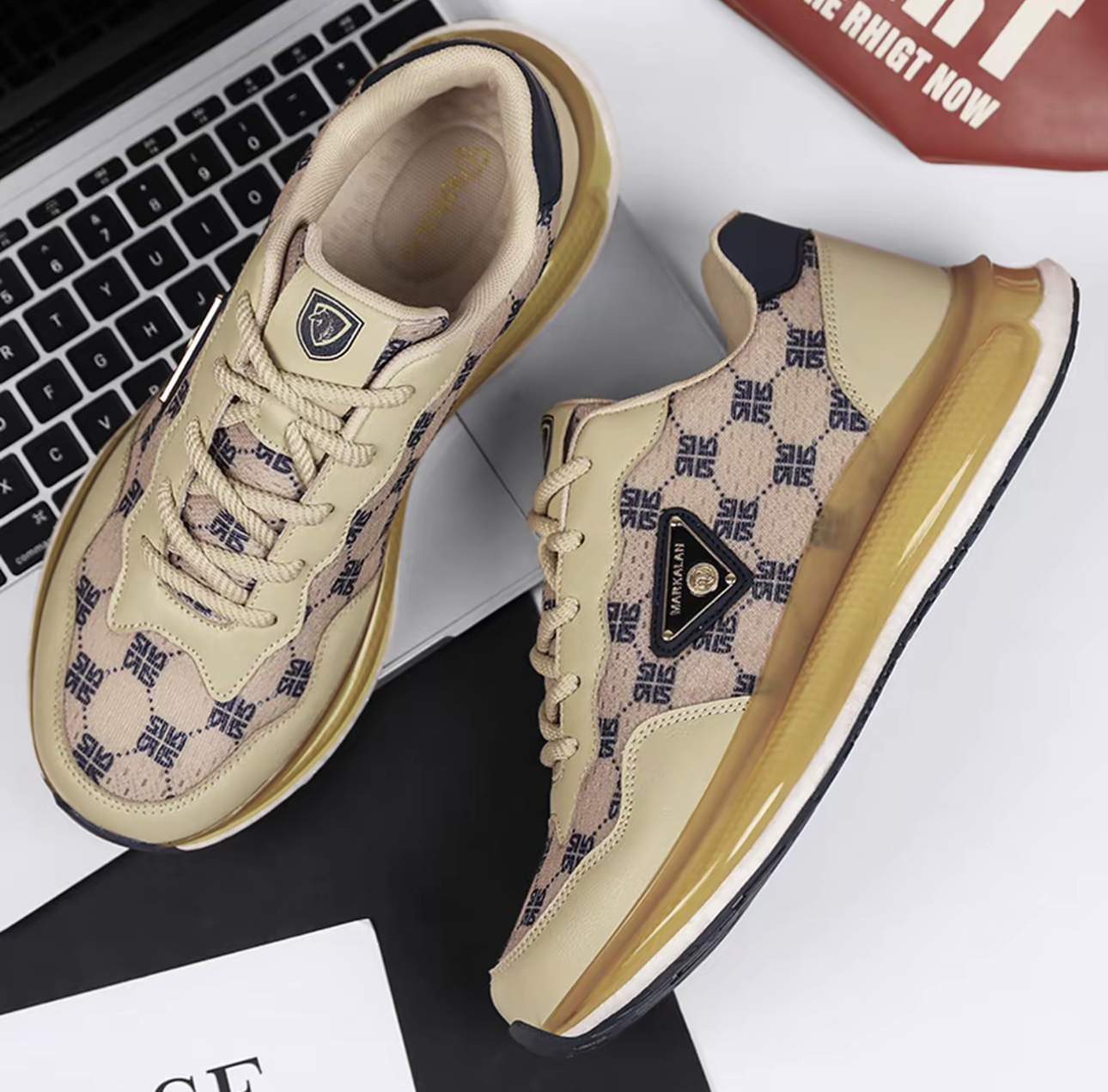 白水母男女厚底复古跑步时尚休闲运动鞋8880高清大图