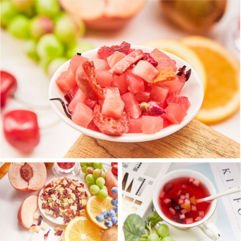 chali茶里茗茶水蜜桃花果茶冻干花茶橘皮玫瑰补充vc150g