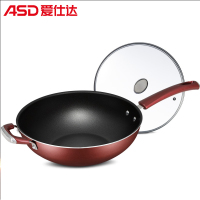 爱仕达(ASD) 32CM少油烟不粘锅平底炒锅炒菜锅(玛萨拉酒红色) CL32A1CWG