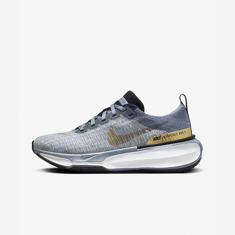 nike invincible run 3 舒适 透气 跑步鞋 女款 黄灰色 dr2660-400