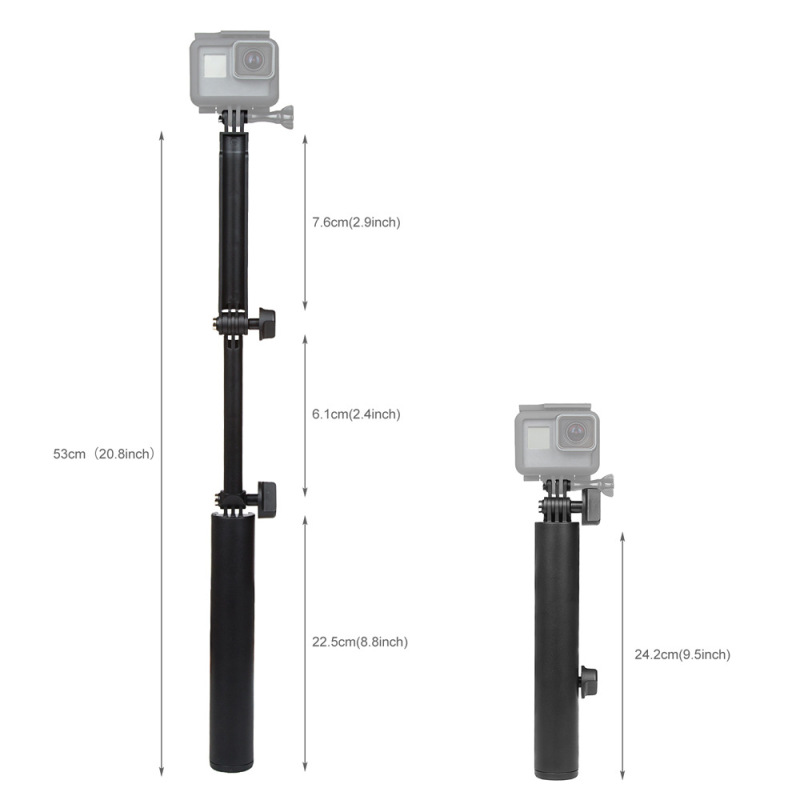 GoPro自拍杆 Hero7/6三折杆 3way三向自拍杆手机弯折杆 AQN-060002
