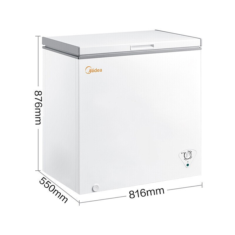 美的(Midea)203升 单温卧式冷柜 家用冰柜 冷藏冷冻转换柜 顶开门冷柜 一级能效 BD/BC-203KM(E)
