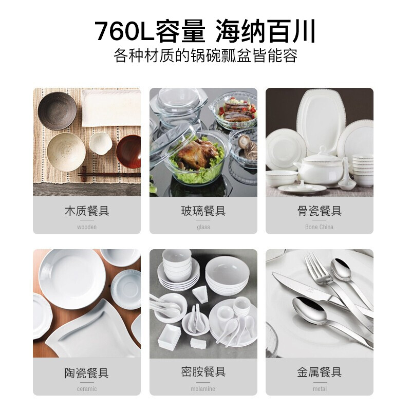 康宝(Canbo)XDZ760-A8消毒柜商用大型双门立式商用消毒碗柜 厨房餐厅酒店学校幼儿园食堂 大容量760L 商用高清大图
