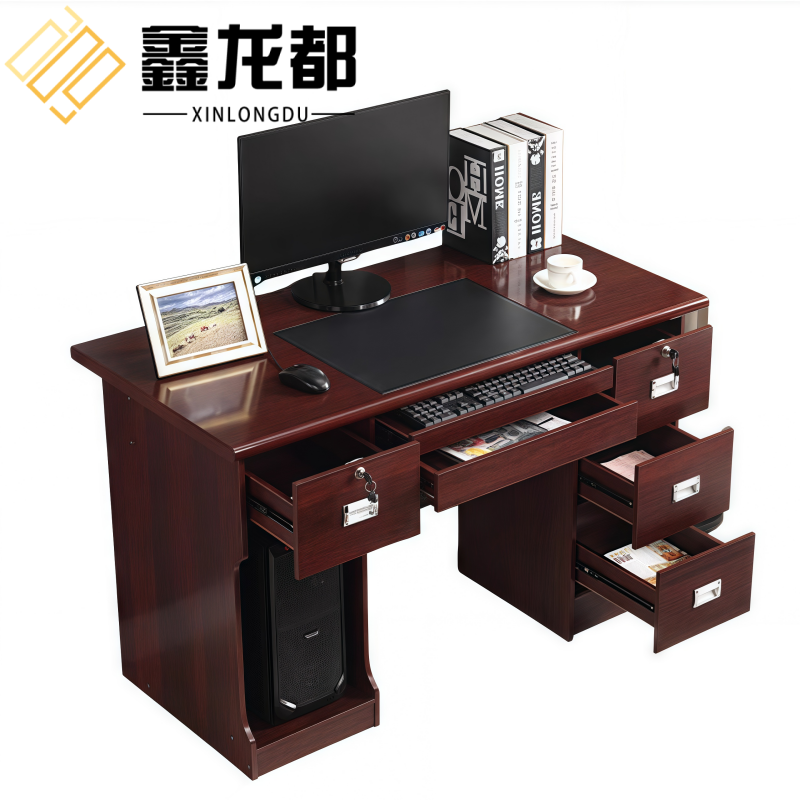 鑫龙都电脑桌储物桌高清大图