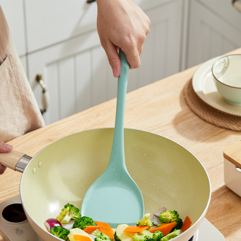 小熊bear抗菌锅铲硅胶锅铲中式耐高温抑菌炒菜铲子煎锅铲平底锅炒锅