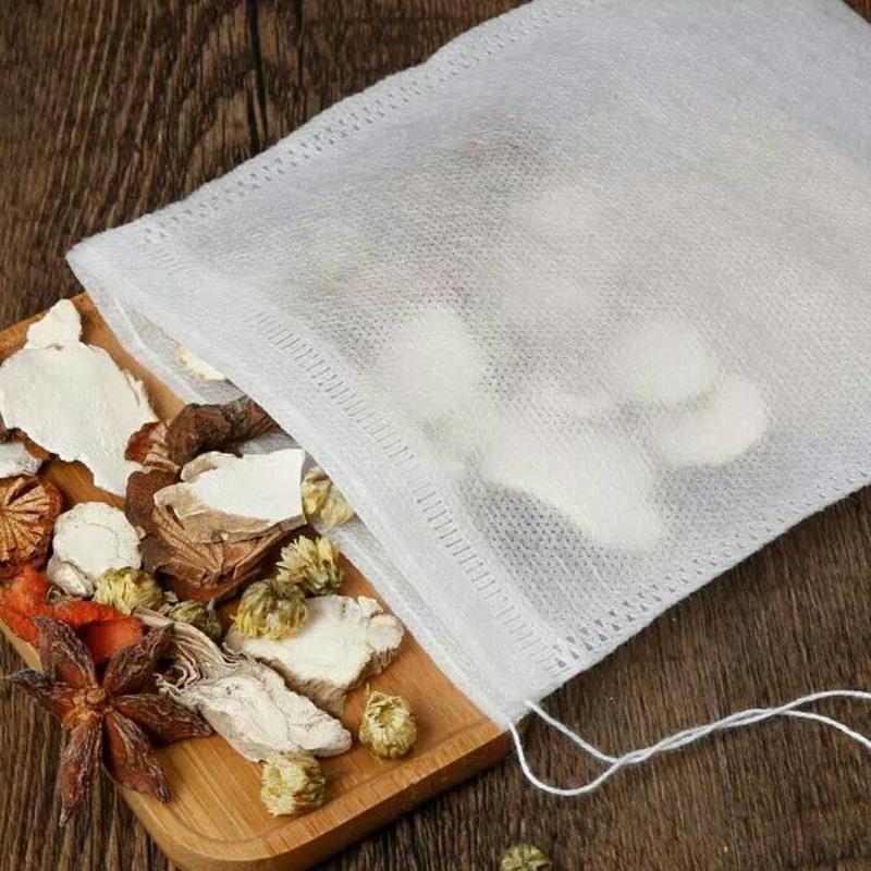 一次性无纺布过滤袋抽线茶包袋煮茶袋泡茶袋中药纱布袋料包茶包袋57cm