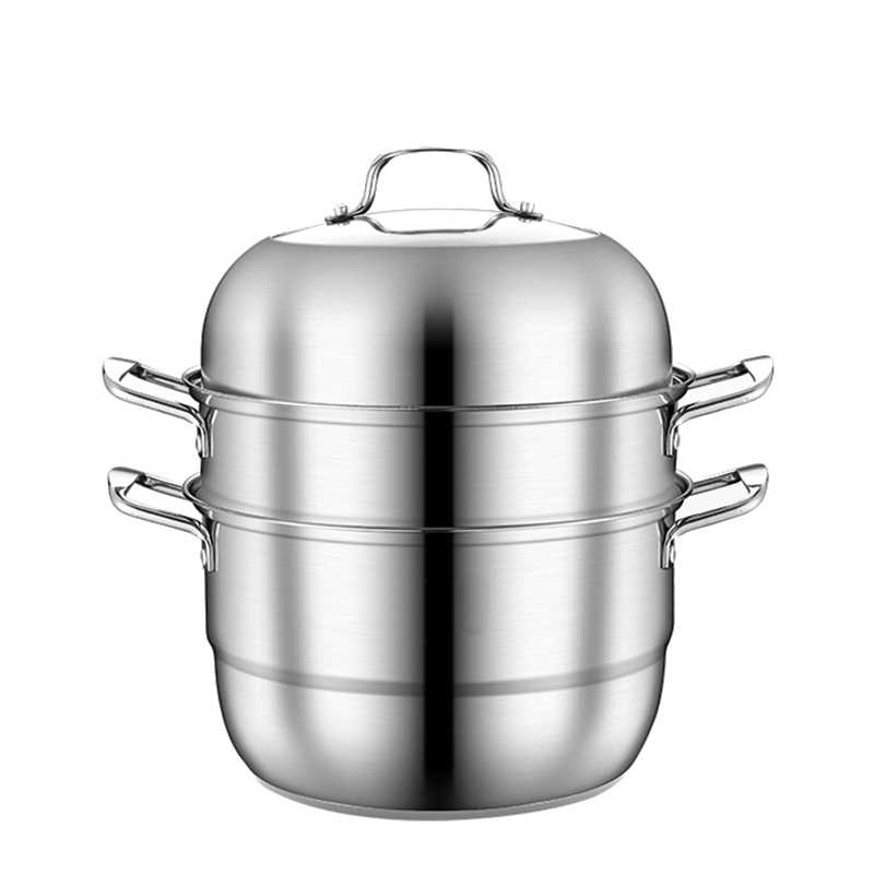 酷美智悦 304三层蒸锅实心把手32cm KM-JZ472 个高清大图