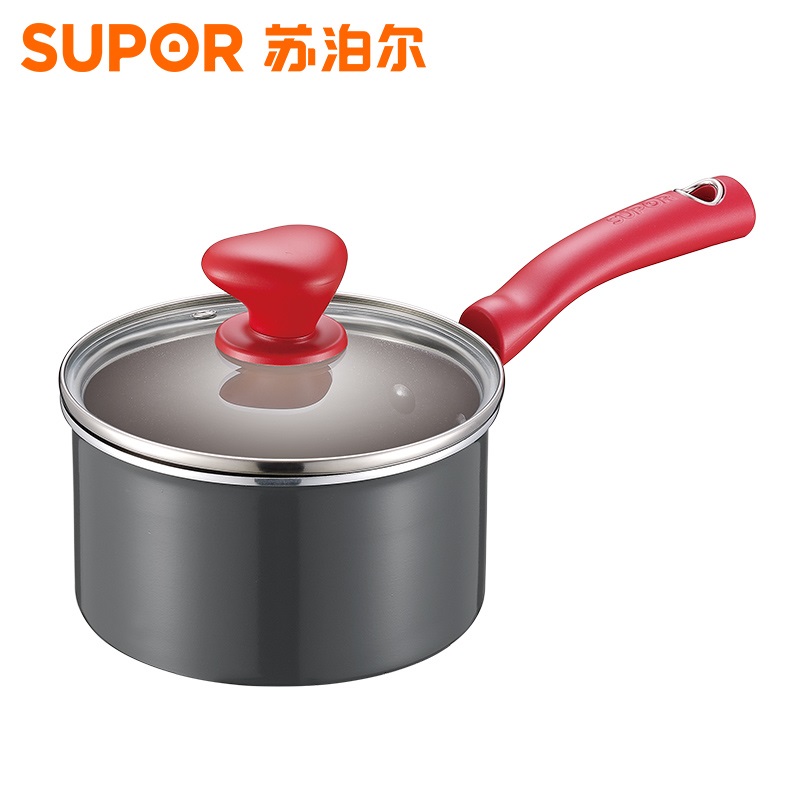 苏泊尔（SUPOR）奶锅不粘锅16cm复底小汤锅泡面锅婴儿宝宝辅食锅电磁炉牛奶锅ET16KP02