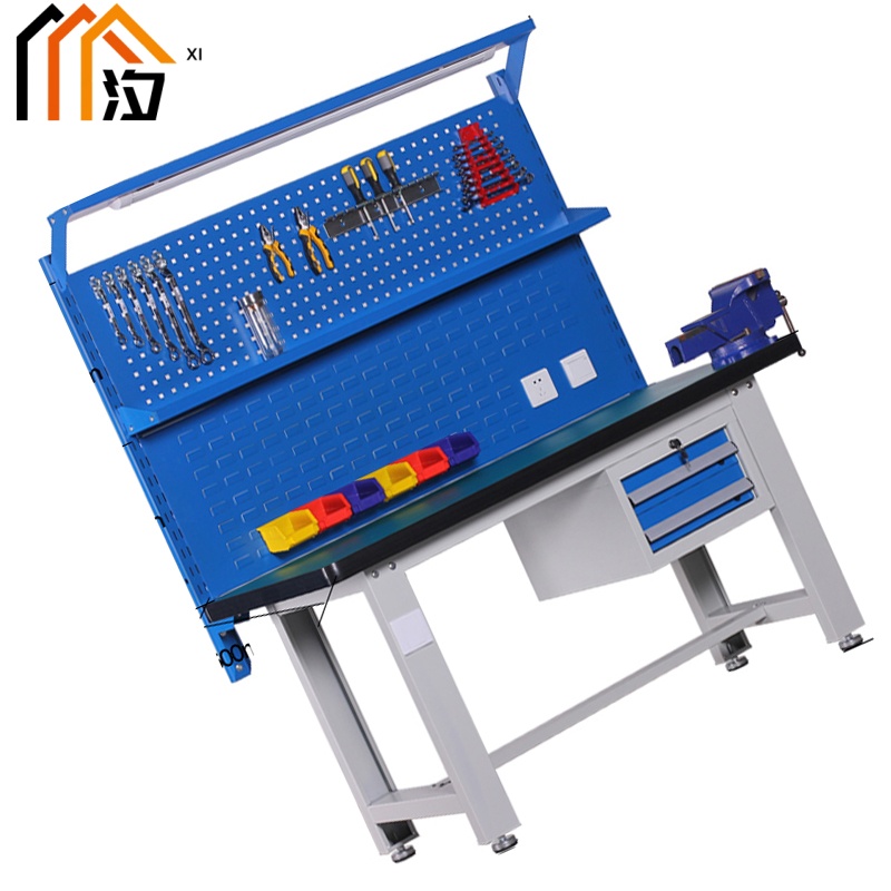 汐防静电钳工工作台 钳工桌150cm张高清大图