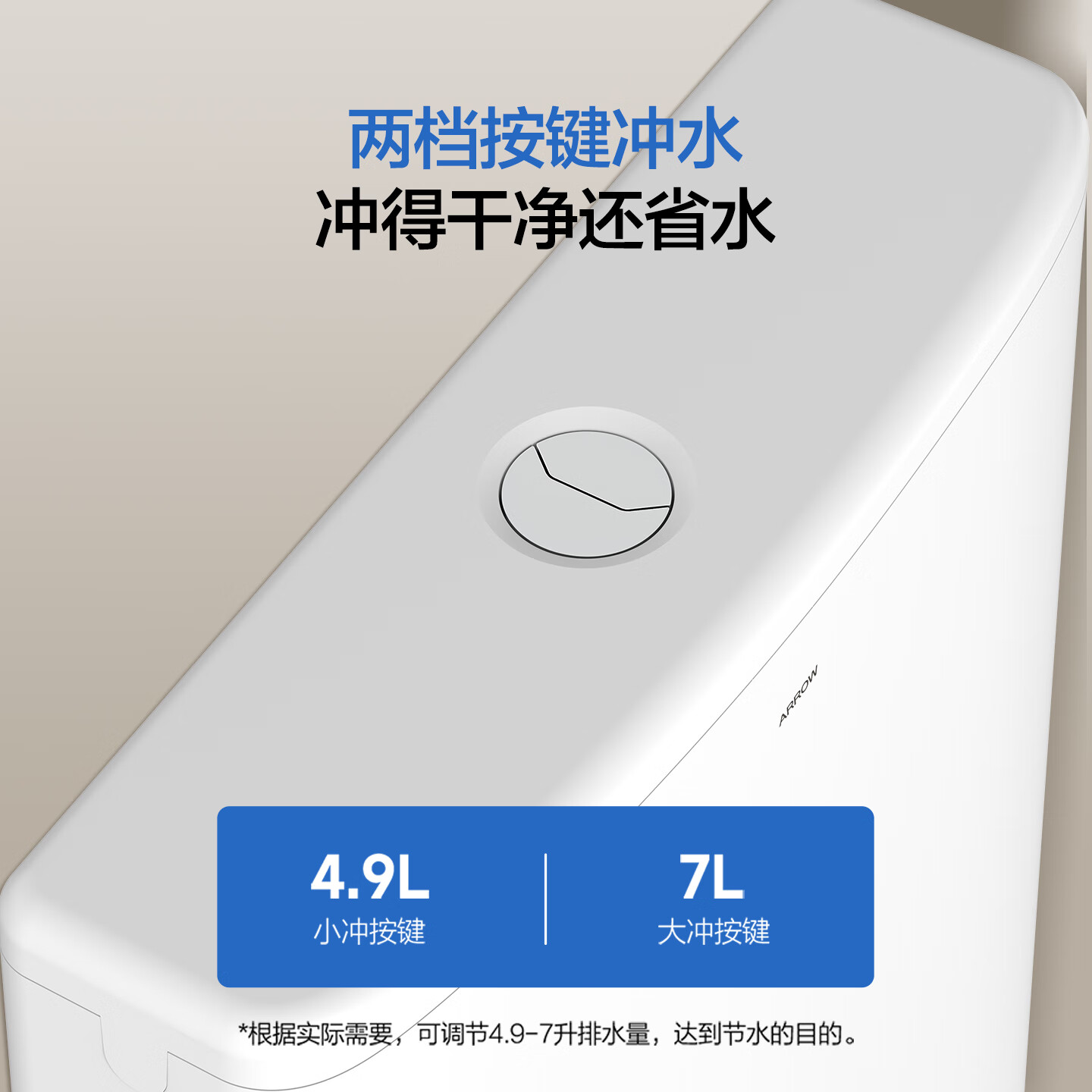 卫生间蹲便器水箱7L高清大图