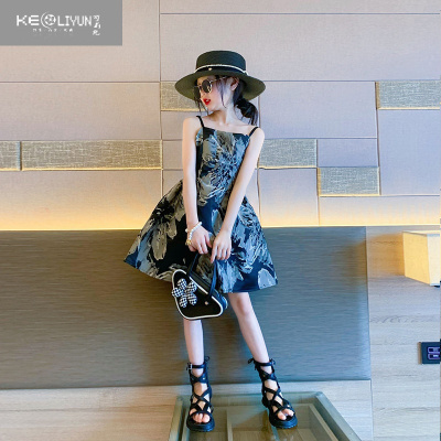 可莉允女童吊带裙夏天2022新款女大童夏季公主裙女孩夏装裙子儿童连衣裙