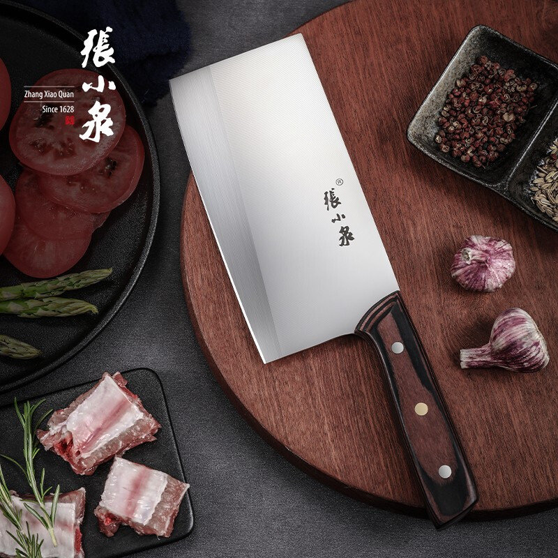 张小泉菜刀家用不锈钢斩切刀两用一体刀大号厨房切肉片刀具厨师刀砍骨刀高清大图