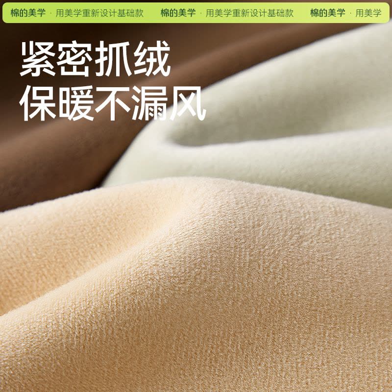 「棉的美学」重磅圆领宽松加绒卫衣女秋冬2024新款上衣打底衫大码图片