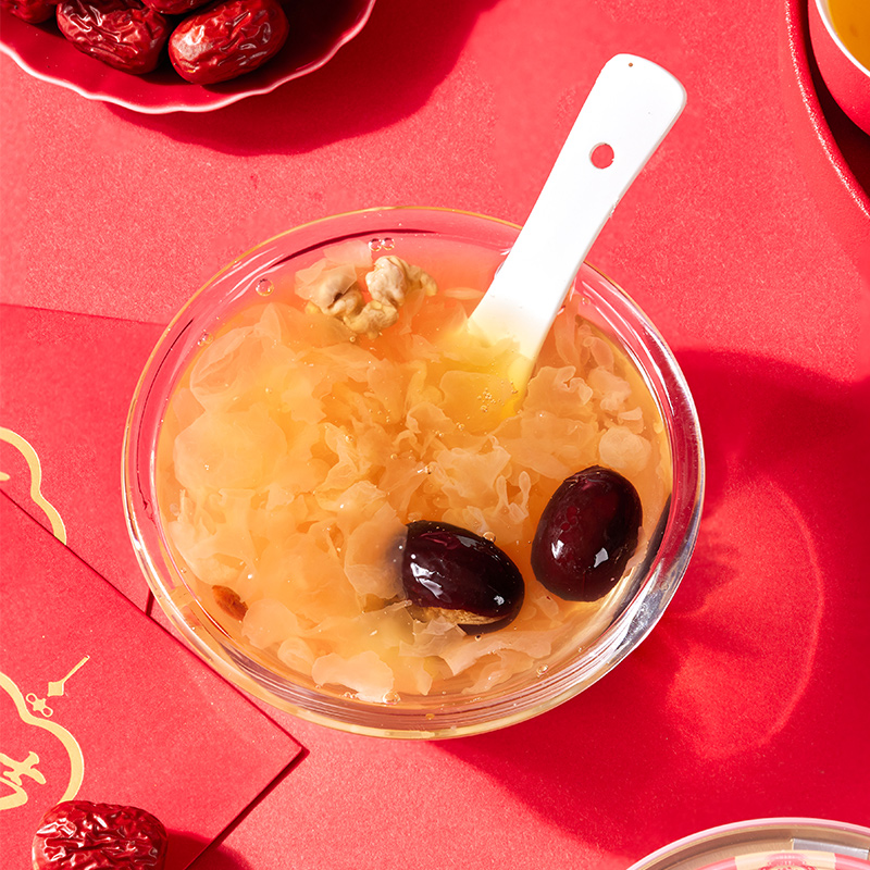 鲜品屋-1.2kg坚果红枣枸杞银耳羹营养慢炖软糯爽滑每碗坚持0添加高清大图