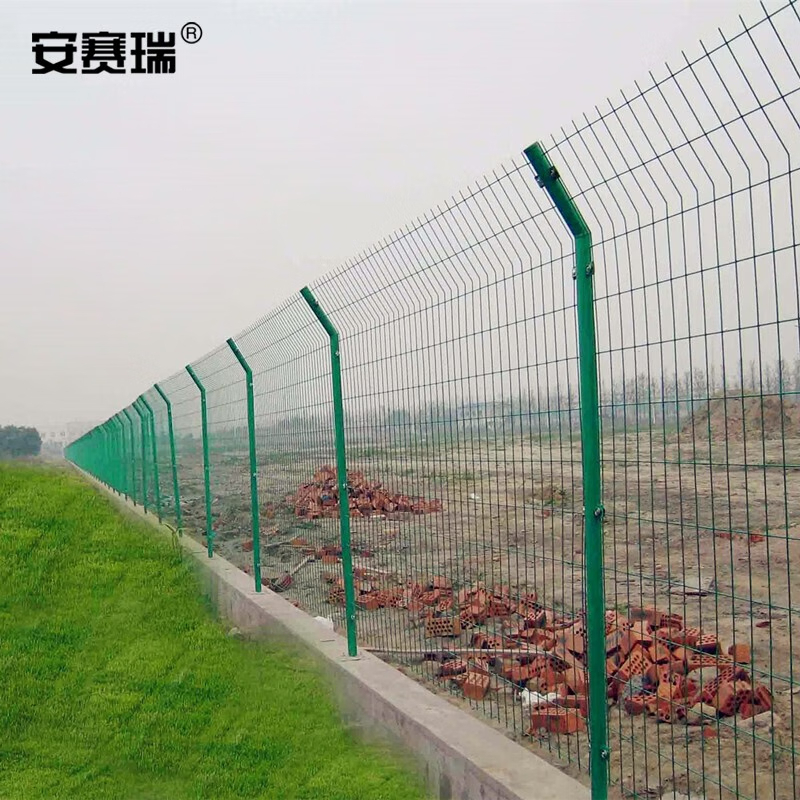 安赛瑞 高速公路双边丝护栏网铁丝网围栏隔离网 铁路荷兰防护网 丝粗4.5mm 1.8×3m含底盘立柱1根200250
