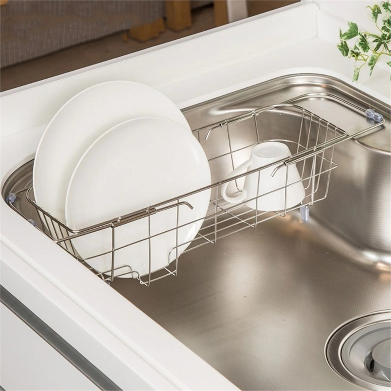 伸缩滤水篮不锈钢碗碟滤干手逗沥水架厨房水槽置物架视频