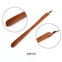 实木质鞋拔子超长 长柄鞋拔穿鞋器鞋把子鞋抽懒人穿鞋提鞋器 荷木直柄鞋拔32cm