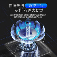 万和 一级能效 [蓝莲花]5.2kW大火力 家用台式嵌入式燃气灶具 双眼灶 不锈钢 JZT-B9B50(天然气)