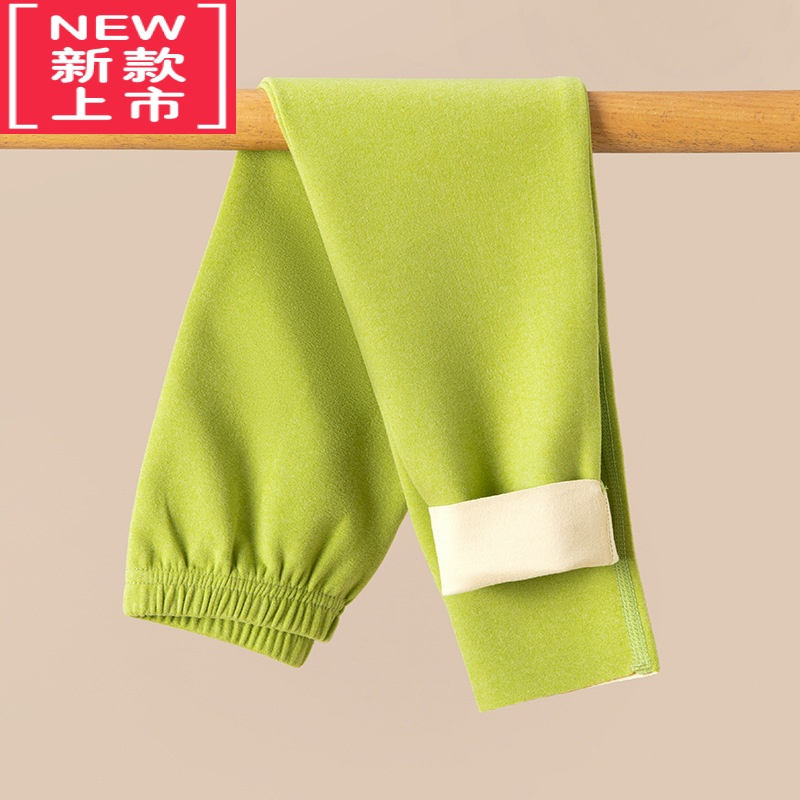 可莉允儿童德绒双面秋裤宝宝德荣秋冬保暖裤中大童德容睡裤加绒