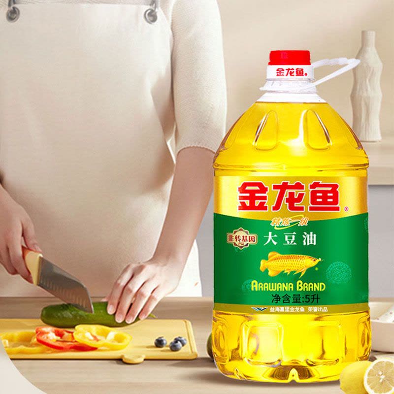 金龙鱼非转基因精炼一级大豆油5L*2桶食用油植物油家用炒菜烹饪图片