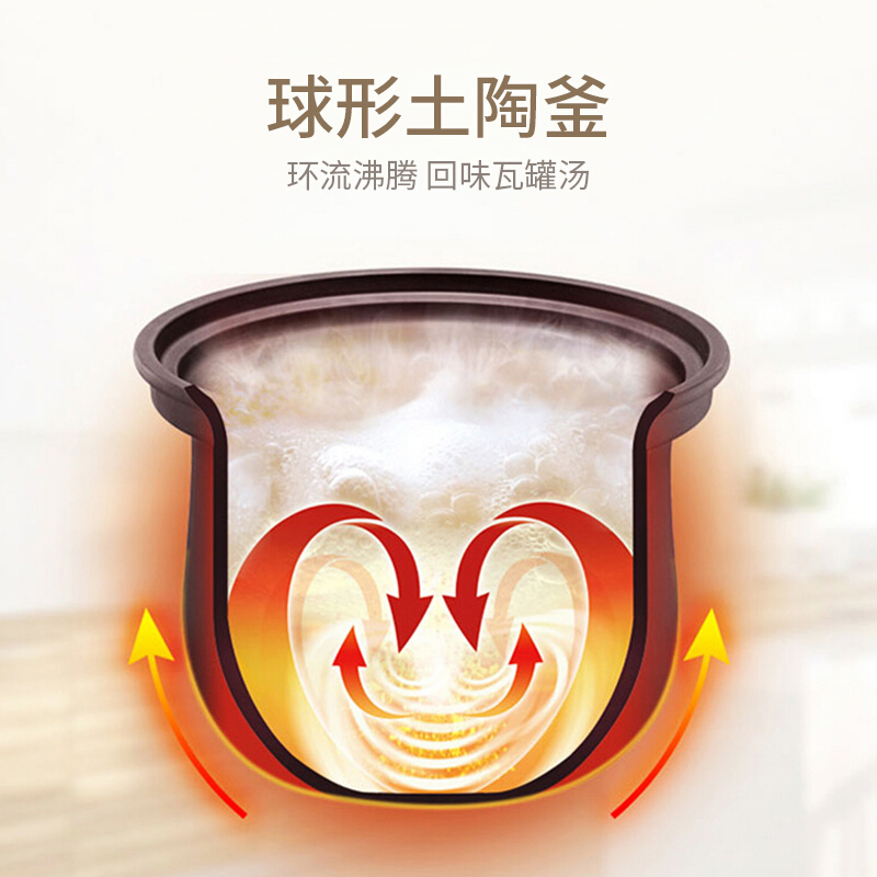 苏泊尔(SUPOR)电炖锅DG40YC11-28 电炖盅炖肉煲汤煮粥养生4L中华炽陶