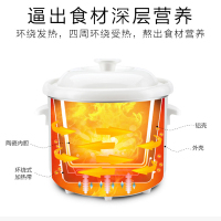 松桥(MAZUBA)电炖锅MSC-CS402MT 天然陶瓷4L内胆 健康养生 钢化全瓷内胆