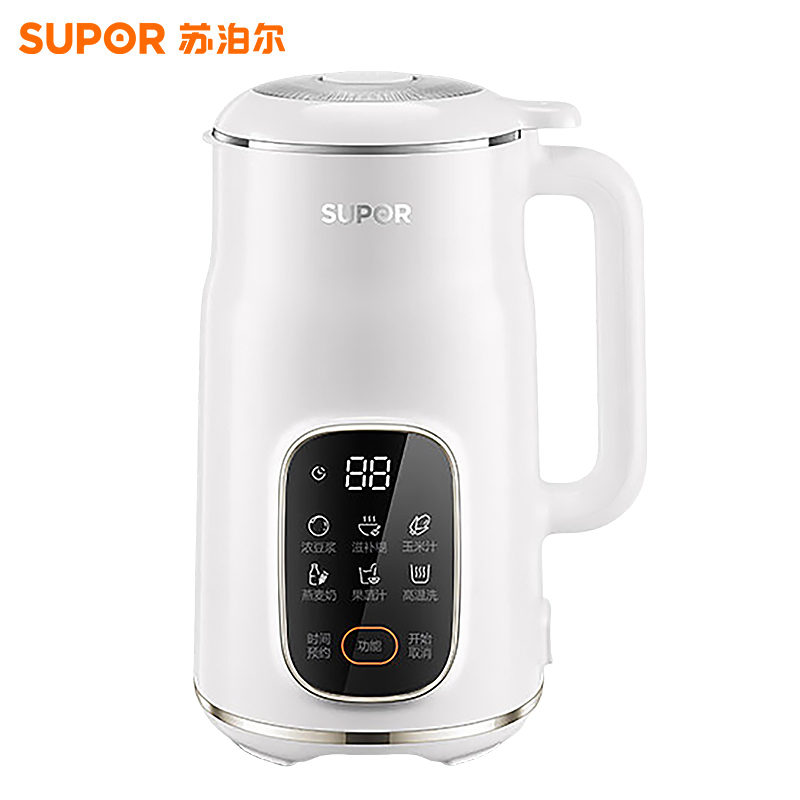 苏泊尔(SUPOR)豆浆机全自动免煮1L大容量家用多功能12H预约一键清洗辅食机榨汁机 DJ10B-P60E高清大图