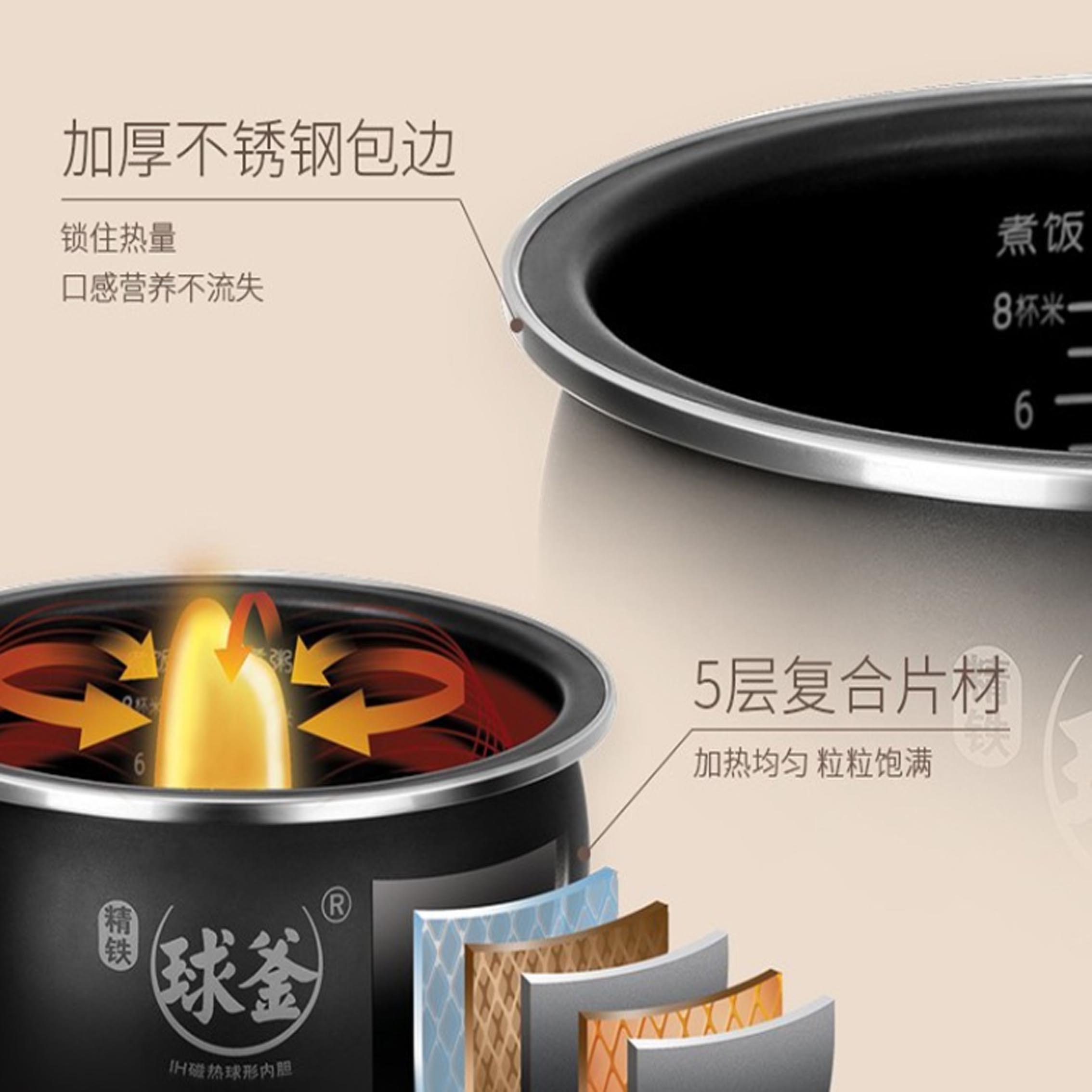 苏泊尔球釜智能IH电磁加热饭煲高清大图