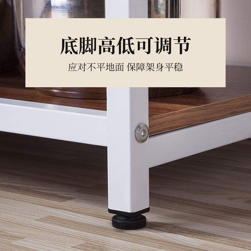 小美厨房置物架微波炉落地多层架子放碗架用品储物架省空间收纳架