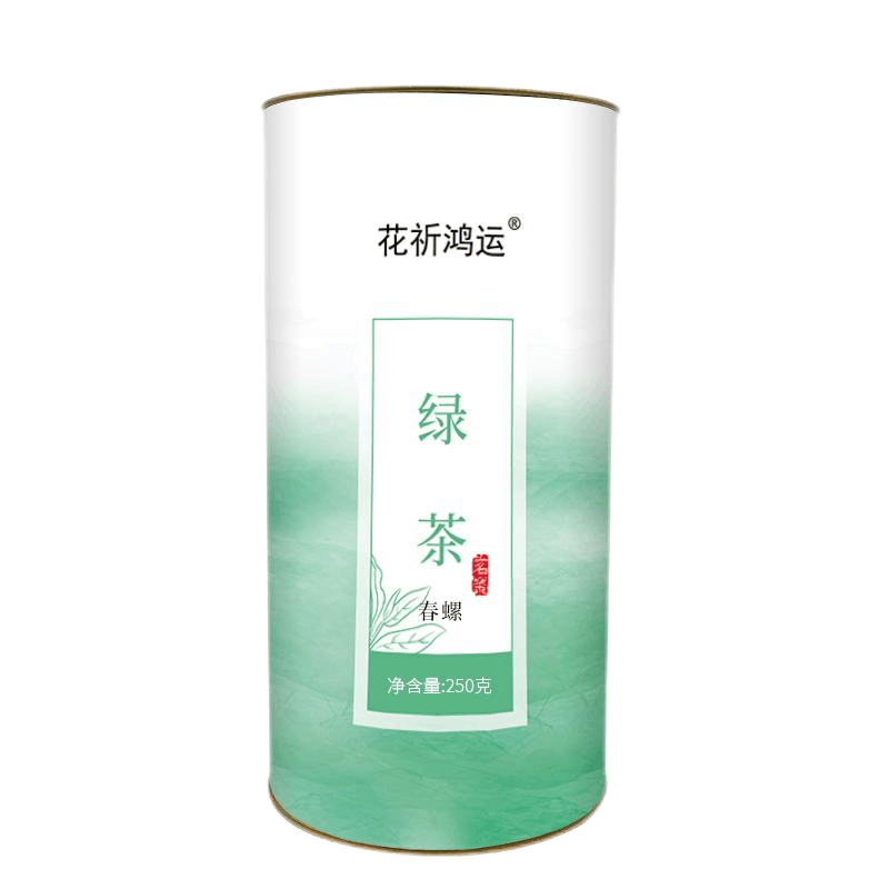 花祈鸿运绿茶春螺250克桶图片