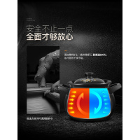 时光旧巷砂锅炖锅耐高温瓦罐汤煲陶瓷小号沙锅煲汤锅家用明火汤锅大号 金花黑锅2.7L(收藏大礼包)