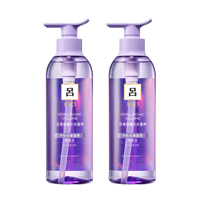 吕（Ryo）玻尿酸水光吕 蓬弹（干枯毛躁适用）蓬松弹润水润补水洗发水400ml*2瓶装 【新品上市】