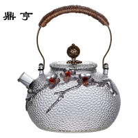 鼎亨傲梅镶锡梅花锤纹提梁壶电陶炉烧水壶泡茶煮茶壶