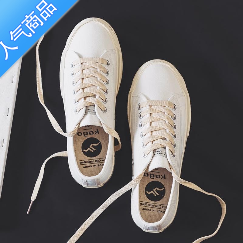 SUNTEK香港帆布鞋女2023春夏百搭女鞋韩版低帮软底黑色学生小众板鞋潮in高清大图