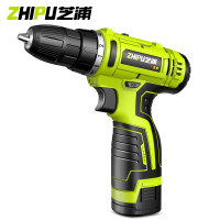 芝浦(ZHIPU)锂电钻12V双速充电电钻电动螺丝刀电起子套家用多功能手枪钻 25V双速塑盒2电1充+配件