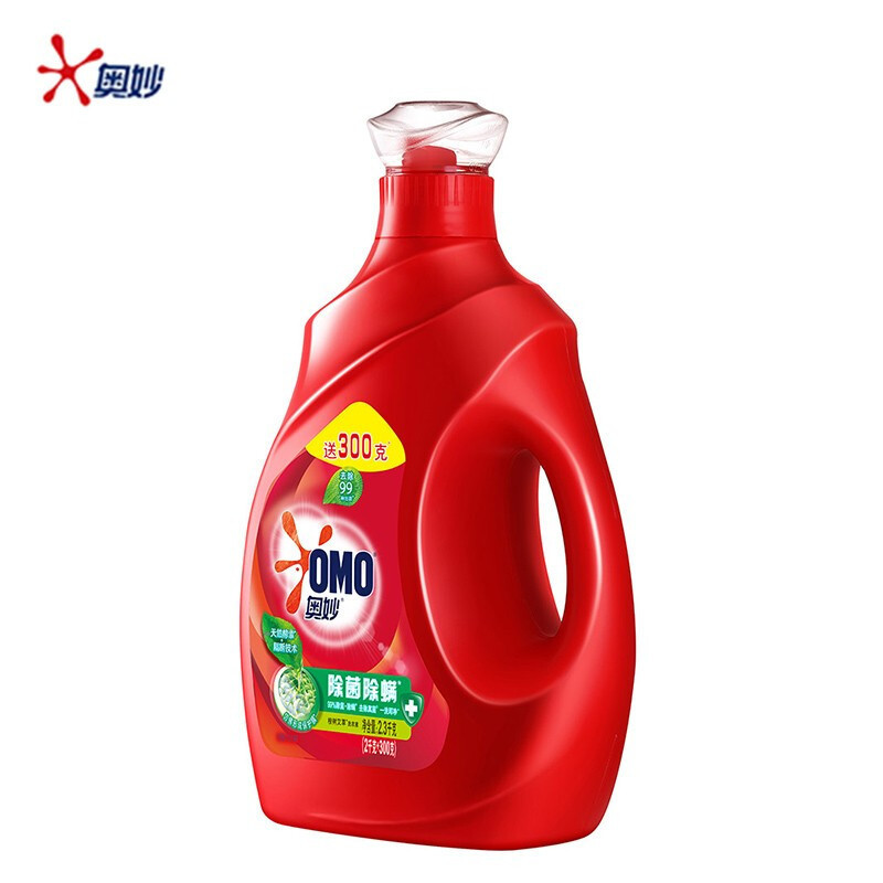 奥妙(omo)妙除菌除螨洗衣液2.3kg*4瓶/整箱高清大图