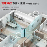 杜邦 (DUPONT)空气净化器 G550A 家用办公除尘除甲醛净化器除雾霾 消毒除菌除烟味 宠物除异味[可清洗滤网]