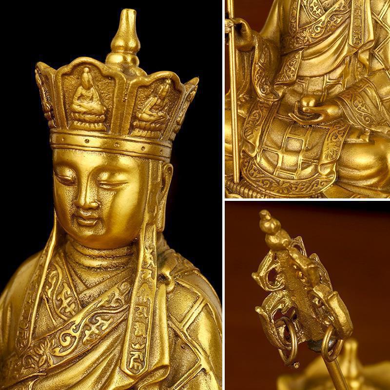 家柏饰(CORATED)铜九华山地藏佛像摆件铜地藏菩萨弥勒佛工艺品供奉高清大图