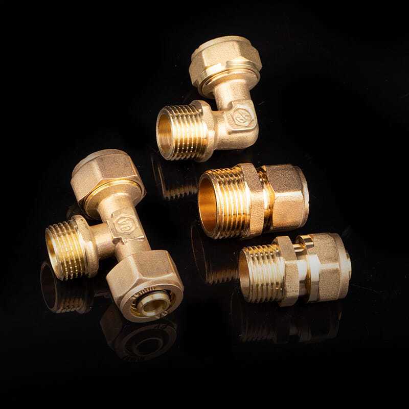 1620太阳能热水器4分6分铝塑管接头铜配件内外丝等径弯头直接三通铜