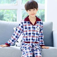 [促销]儿童睡衣男童纯棉春秋长袖套装小孩男孩宝宝全棉中大童家居服夏季