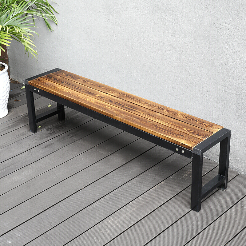 木长条凳子广场庭院室外排椅长椅铁艺球场休闲公共坐凳公共场所座椅