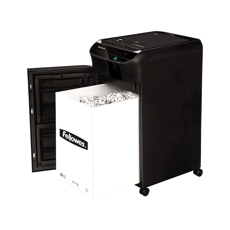 范罗士(Fellowes)350C中大型办公碎纸机 4*38mm/手动12张/批量350张/45分钟/60L/手自一体高清大图