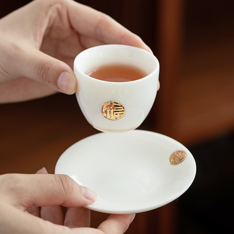 苏氏陶瓷(SUSHI CERAMICS)羊脂玉功夫茶具套装家用白瓷侧把壶17件整套礼盒装